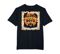 Halloween is for The Boys Spooky Night Pumpkin Bats T-Shirt, Men's Big and Tall, Black, 4X Tall