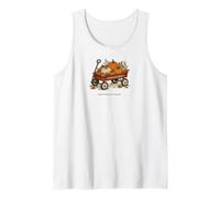 Halloween is Good Cute Cozy Red Wagon Fall Autumn Halloween Tank Top