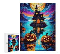 Halloween Island Reflections: Winter Activity Gift, 500 PCS Decorative Jigsaw for Grown-Ups; for Shared Table Time