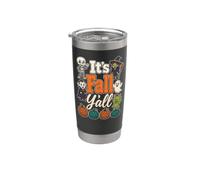 Halloween It's Fall Y'all Ghost Witch Skeleton Vampire Stainless Steel Insulated Tumbler
