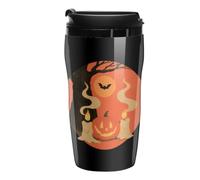 Halloween Jack O Lantern Candles Travel Mug with Lid Coffee Cup 250ml