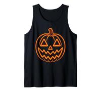 Halloween Jack O Lantern Moon Phases Celestial Line Art Tank Top