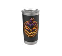 Halloween Jack O Lantern Moon Phases Celestial Pumpkin Stainless Steel Insulated Tumbler