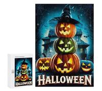 Halloween Jack-o-Lanterns Adult Tabletop Puzzle, 300 PCS - Housewarming Gift, for Screen-Free Relaxation at Home