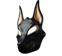 Halloween Jackal Masque | Halloween Cosplay Props,Ancient Egypt God Masque with Adjustable Strap | for Holiday Masquerade Party Theater Performance Stage Act Photoshoot Themed Event Video Content