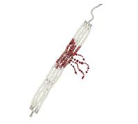 Halloween Jewellery for Women Dripping Blood Imitation Pearls Halloween Party Choker Necklace Party Costume Gothic Style Blood Stained Pearls Drops Tassel (A, One Size)