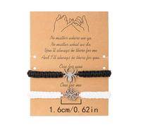 Halloween Jewellery for Women Halloween Beads for Jewellery Bracelet Set Bracelet 2 Piece Set With Card Jewelry Accessories Couple Daily Present Reusable Party (A, 16-26cm)