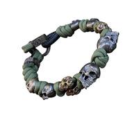 Halloween Jewellery Set Halloween Jewellery Charms The Paracord Bracelet Men's Skeleton Paracord Woven Bracelet Gothic Skeleton Adjustable Braided Handstring Door Decorations (B, One Size)
