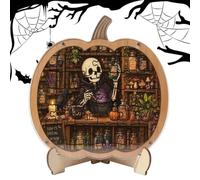 Halloween Jigsaw Puzzle | Cute Wooden Pumpkin Ghost With Stand | For Home
