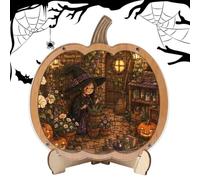 Halloween Jigsaw Puzzle | Cute Wooden Pumpkin Ghost With Stand | For Home