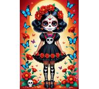 Halloween Jigsaw Puzzle for Adults, Poster Skull Jigsaw Puzzles Skull Scene Highly Challenging, Perfect Artwork 500 Piece