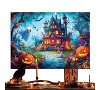Halloween Jigsaw Puzzles Colorful Gothic Haunted House Decor
