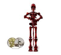 Halloween Jointed Skeleton Decoration, Magnetic Skeleton Action Figures, Multi-Jointed Plastic Decoration, Mova Skeleton