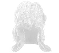 Halloween Judge Wig Prop White PVC Curly Hair for Party | Secure Fit, Easy Wear Accessory, Court Role Play, Masquerade, for Cosplayers and Adults
