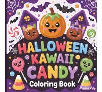 Halloween Kawaii Candy Coloring Book: 98 Spooky Cute & Easy Designs for Kids and Adults|8.5 x 8.5 inches| Bold Lines, Charming Art, and Relaxing ... seasonal gifts, off screen and leasure time