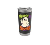 Halloween Keepin' It Spooky Cute Ghost Funny Season Stainless Steel Insulated Tumbler
