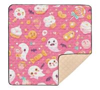 Halloween Kid Dressing Up Candy Large Sturdy Baby Play Mat for Indoor Outdoor 1-Piecing Padded Play Mat for Baby Kids Toddlers Infants, 50'' x 50''