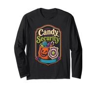 Halloween Kids Candy Security Funny Badge Long Sleeve T-Shirt