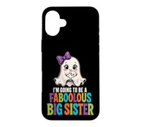 Halloween Kids Faboolous Big Sister Ghost Boo Gift Case for iPhone 16 Plus