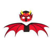 Halloween Kids' Felt Bat Costume Set - Bat Wings & Mask for Toddlers, Preschool Party Performance & Festival Dress-Up Props