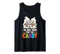 Halloween Kids I'm Just Here for The Candy Ghost Cute Tank Top