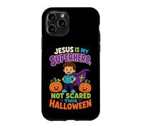 Halloween Kids Jesus Is My Superhero Not Scared Faith Case for iPhone 11 Pro