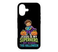 Halloween Kids Jesus Is My Superhero Not Scared Faith Case for iPhone 17