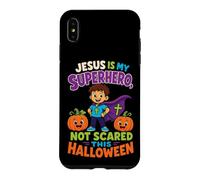 Halloween Kids Jesus Is My Superhero Not Scared Faith Case for iPhone XS Max