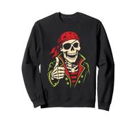 Halloween Kids Pirate Skeleton Jack O Lantern Graphic Sweatshirt