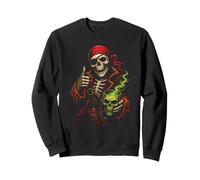 Halloween Kids Pirate Skeleton Jack O Lantern Graphic Sweatshirt