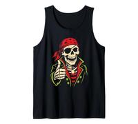 Halloween Kids Pirate Skeleton Jack O Lantern Graphic Tank Top