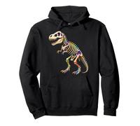 Halloween Kids T-Rex Dinosaur Skeleton Spooky Cute Graphic Pullover Hoodie