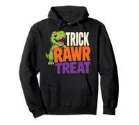 Halloween Kids Trick Rawr Treat Cute Dinosaur T-Rex Pullover Hoodie