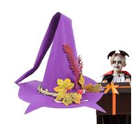 Halloween Kids Witch Hat - Pointed Black Felt Costume Accessory for Boys Girls | Adjustable Strap for Comfortable Fit, Lightweight Design for Trick or Treat, Party, or Dress Up Fun 3.15x15.75x37.01 in