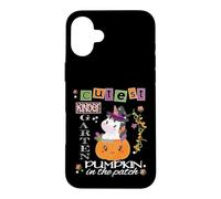 Halloween Kindergarten Cute Unicorn Pumpkin Teacher Student Case for iPhone 16 Plus