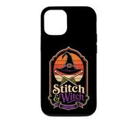 Halloween Knitting Stitch & Witch Witchy Needles Broom Case for iPhone 12/12 Pro