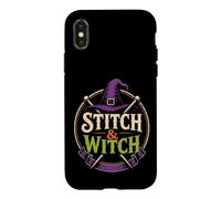 Halloween Knitting Stitch & Witch Witchy Needles Broom Case for iPhone X/XS