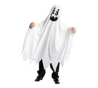 Halloween-Kostüm, Geisterumhang-Kostüm, Geister Weiß Umhang - 80 cm Polyester-Geistercape, atmungsaktiv & pflegeleicht, weicher Stoff, maschinenwaschbar, ideal für Rollenspiele & Halloween-Partys