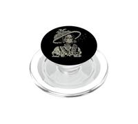 Halloween La Catrina Blowing Wishes Dandelion Sugar Skull PopSockets PopGrip for MagSafe