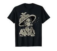 Halloween La Catrina Blowing Wishes Dandelion Sugar Skull Value Graphic T-Shirt