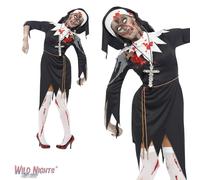 Halloween Ladies Bloody Zombie Sister Mary Costume