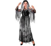 Widmann Dead Bride (Dress, Bridal Headpiece) (XS) Black