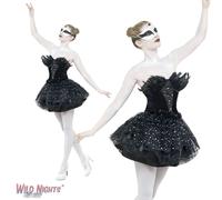 Black Women's Gothic Swan Masquerade Costume - costume swan gothic dress halloween fancy masquerade black ladies womens adult ballerina outfit