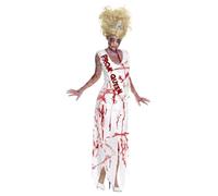 Smiffys Women's High School Horror Zombie Prom Queen Costume-Large