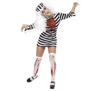Halloween Ladies Horror Zombie Convict Fancy Dress Costume