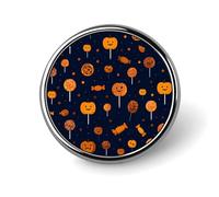 Halloween Ladybug Lollipop Round Badge Pin Metal Memorial Brooch Button Lapel Pins for Backpack Wedding