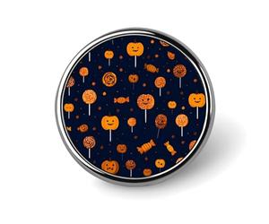 Halloween Ladybug Lollipop Round Badge Pin Metal Memorial Brooch Button Lapel Pins for Backpack Wedding