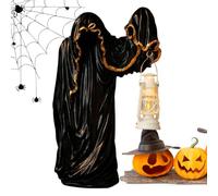 Halloween Lamp - Ghost Lantern Gothic Decor - Collectible Figurines Table Centerpieces Spooky Halloween Decorations for Bedroom Living Room Outdoor Yard Garden