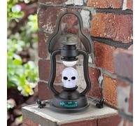 Halloween Lantern Light Up Decorations Spooky Sound & Lights Hanging Decor Skeleton Pumpkin Ghost Lamps (Skeleton Lantern)