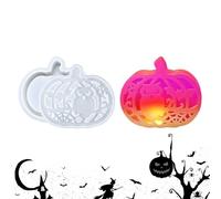 Halloween Lantern Mold - Silicone Crafting Tools For Resin Plaster Wax, Pumpkin Tealight Holder, Thanksgiving Fall Harvest Decorations, Festive Centerpiece | DIY Epoxy Casting For Holiday Party Favors